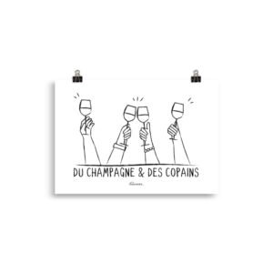 Poster Du champagne et des copains