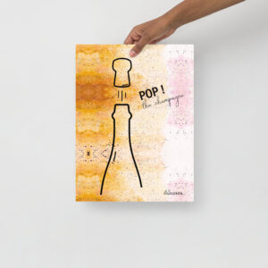 Poster POP the champagne