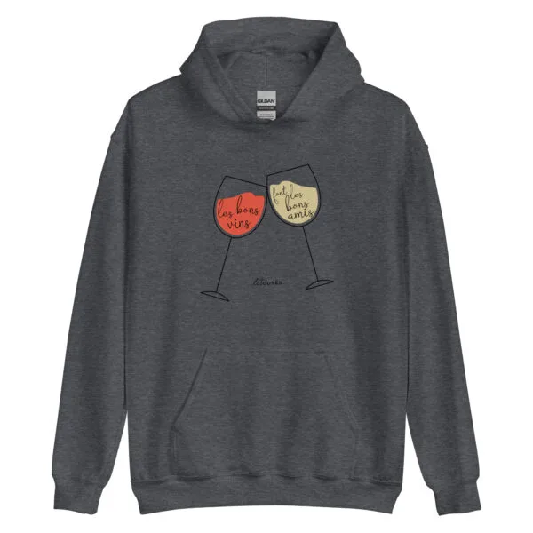 Sweat à capuche Les bons vins font les bons copains – Image 2