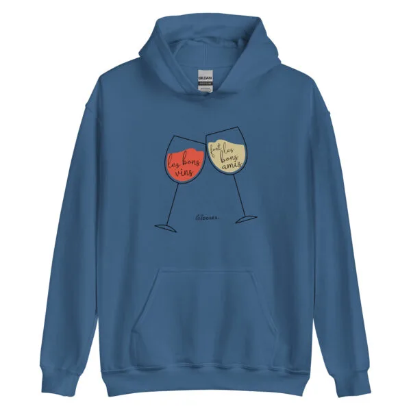 Sweat à capuche Les bons vins font les bons copains – Image 3