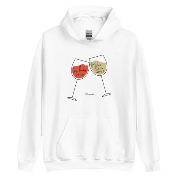 Sweat à capuche Les bons vins font les bons copains – Image 6