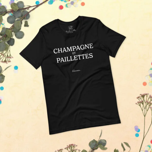 T-shirt Champagne et paillettes – Image 2