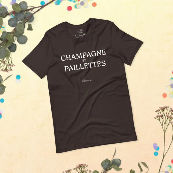 T-shirt Champagne et paillettes – Image 4