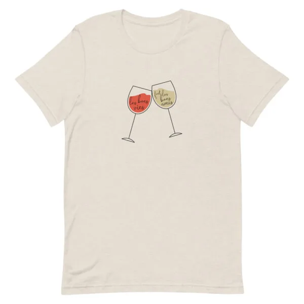 T-shirt unisexe Les bons vins font les bons copains