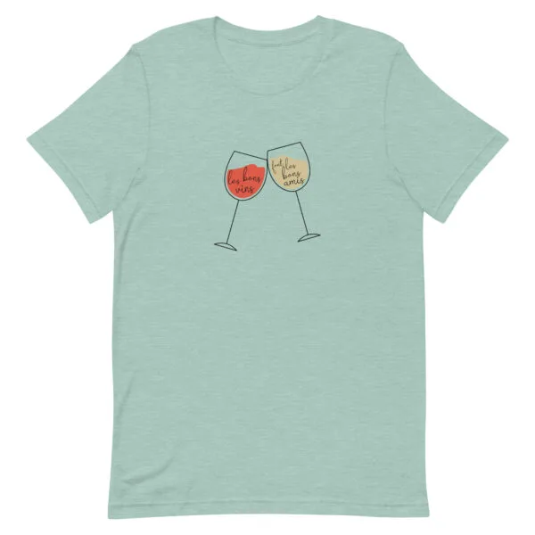T-shirt unisexe Les bons vins font les bons copains – Image 3