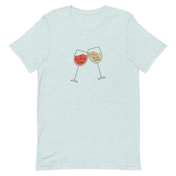 T-shirt unisexe Les bons vins font les bons copains – Image 7