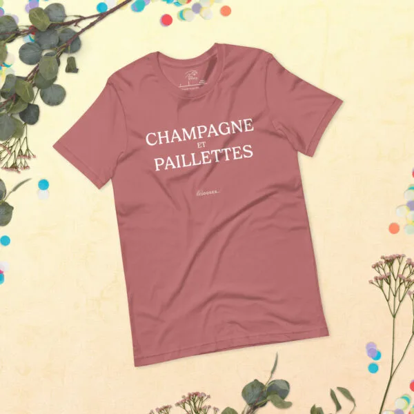 T-shirt Champagne et paillettes – Image 9