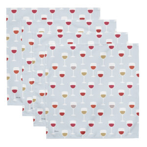 Lot de serviettes de table Wine glass