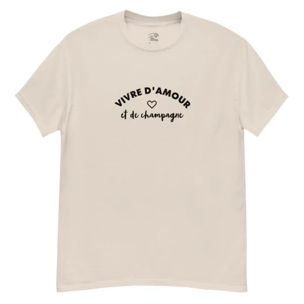 T-shirt Vivre d'amour et de champagne – Image 2