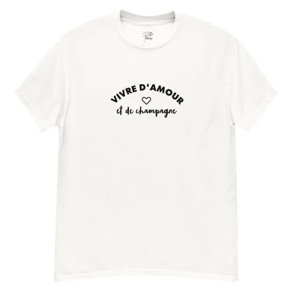 T-shirt Vivre d'amour et de champagne