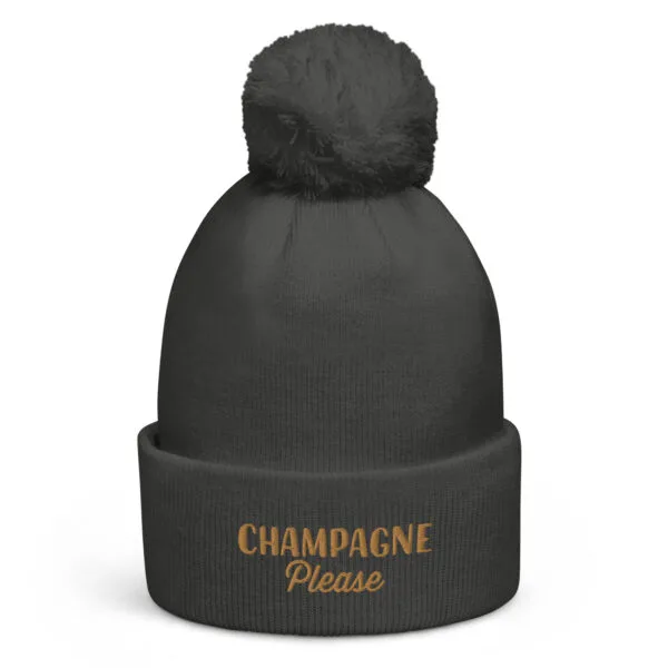 Bonnet à pompon "Champagne please" – Image 4