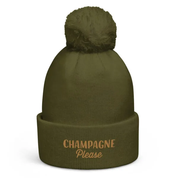 Bonnet à pompon "Champagne please" – Image 5